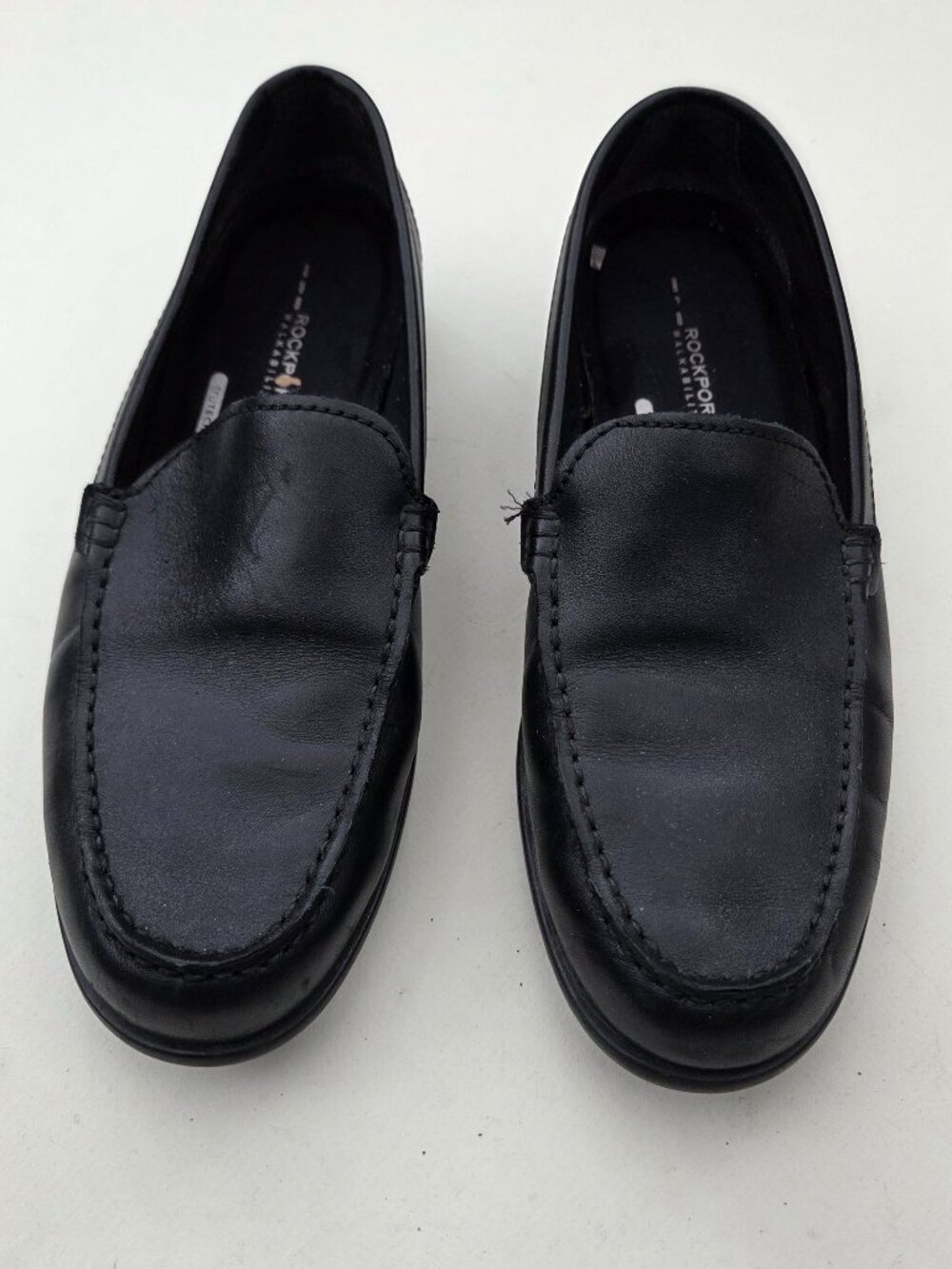 Rockport TruTech Walkability Black Leather Loafers - Men's 7.5W